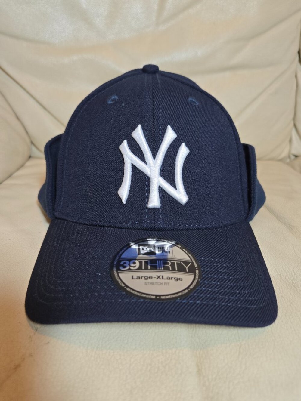 NewEra NewYork Yankee 39THIRTY Down Flap Authentic On-Field Stretchfit Large/XL
